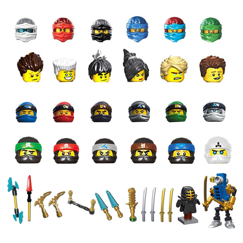 

Disney Blocks Mini Doll Figures Building Blocks Japan Kai Jay Cole Sensei Master Bricks Assemble DIY Toys For Children Gifts