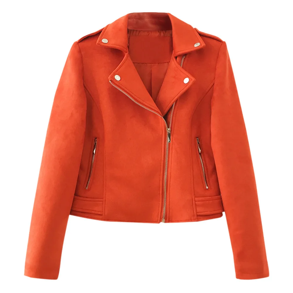 Замшевая мотоциклетная куртка из искусственной кожи женские байкерские пальто