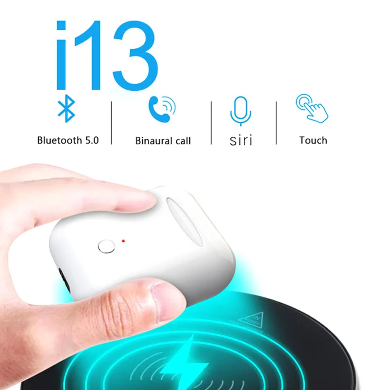 I13 TWS Ipod Air Syllable Супер копия 1:1 беспроводные наушники для бассейна беспроводной сенсорный Bluetooth 5,0 наушники Touch air Poods