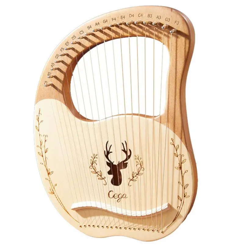 19 Strings Wooden Spruce Lyre Harp Stringed Musical Instrument Piano Box Ornaments Gift enlarge