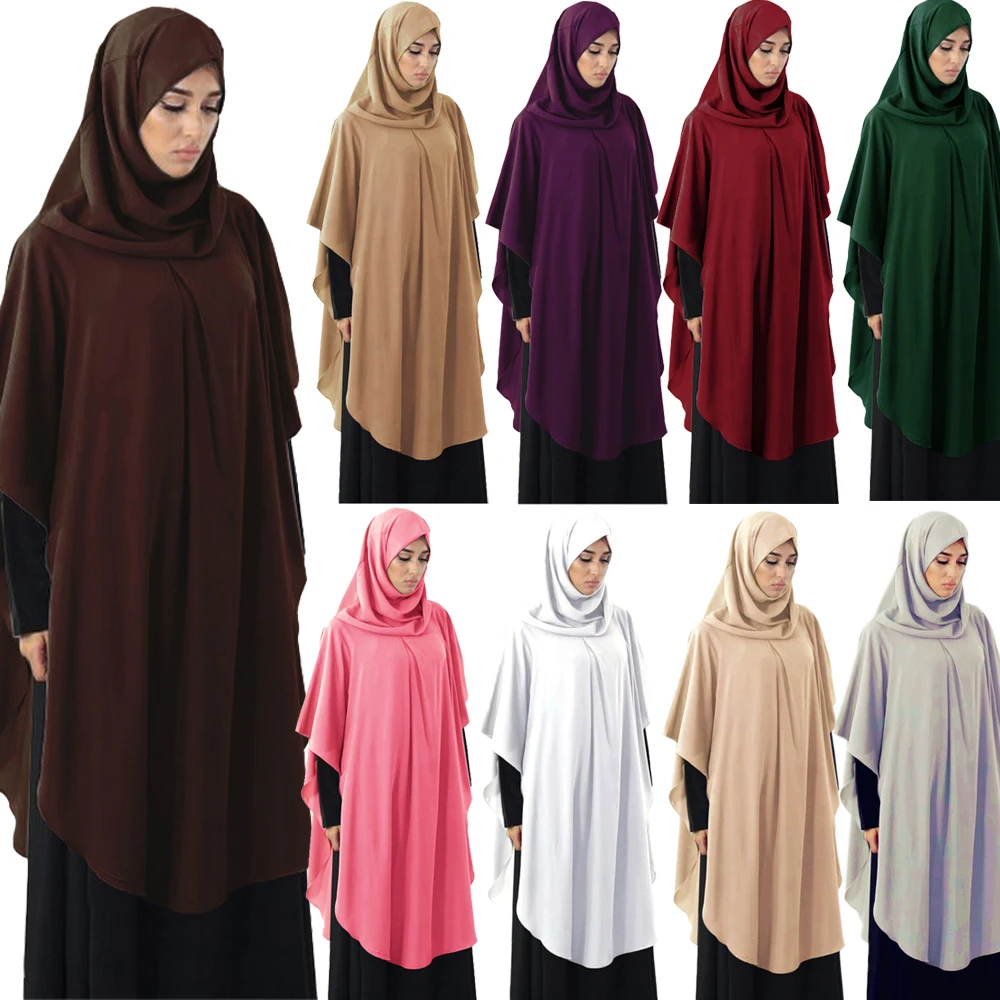 Niqab Nikab Jilbab Burqa Abaya мусульманский женский хиджаб большой химар цельный Амира исламское Молитвенное платье арабский халат оверсайз Рамадан