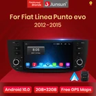 Автомагнитола Junsun с голосовым интерфейсом, мультимедиа для Fiat Linea Punto EVO 2012, 2013, 2014, 2015, DSP, Android, GPS, 2 din