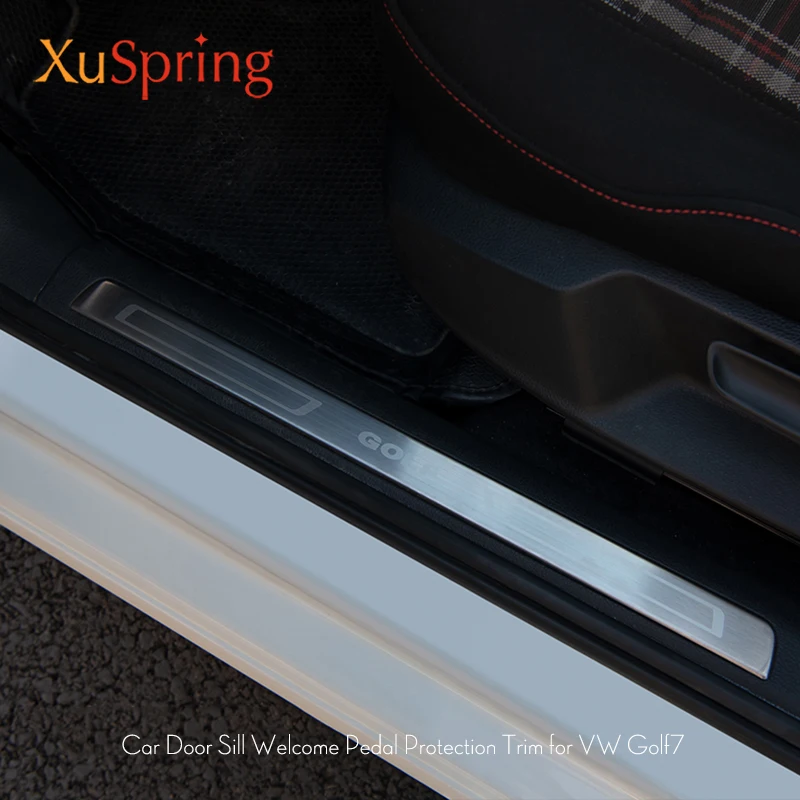 For VW Golf 7 2016 2017 2018 2019 2020 2021 EU/US Version Car Scuff Plate Door Sill Trim Welcome Pedal Car-accessories Styling