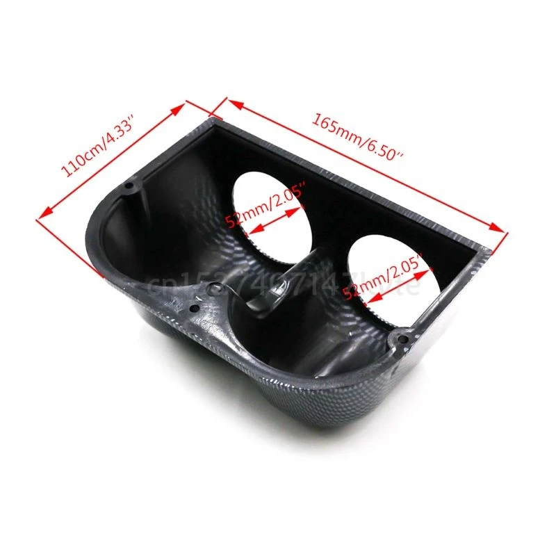 

Car Dual Dashboard Gauge 2" 52mm Black Case 2 Hole Gauge Pod Mounting Cup Cover