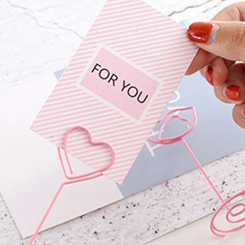 Настольные заметки зажимы в форме единорога сердца свадебные сувениры место