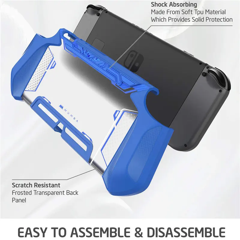 Прикрепляемый чехол для nintendo Switch Mumba Blade Series TPU Grip Cover совместим с консолью nintendo Switch и контроллером Joy-Con