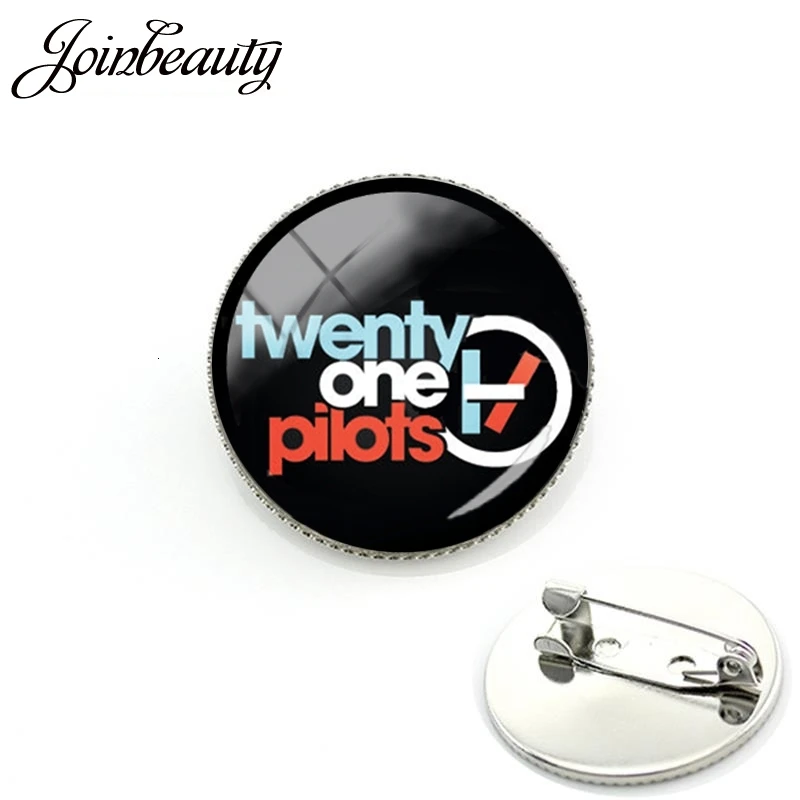 JOINBEAUTY, Twenty One Pilots, музыкальная группа, брошь для фанатов, специальное предложение на день рождения, булавки для хип-поп, круглые стеклянные украшения H267