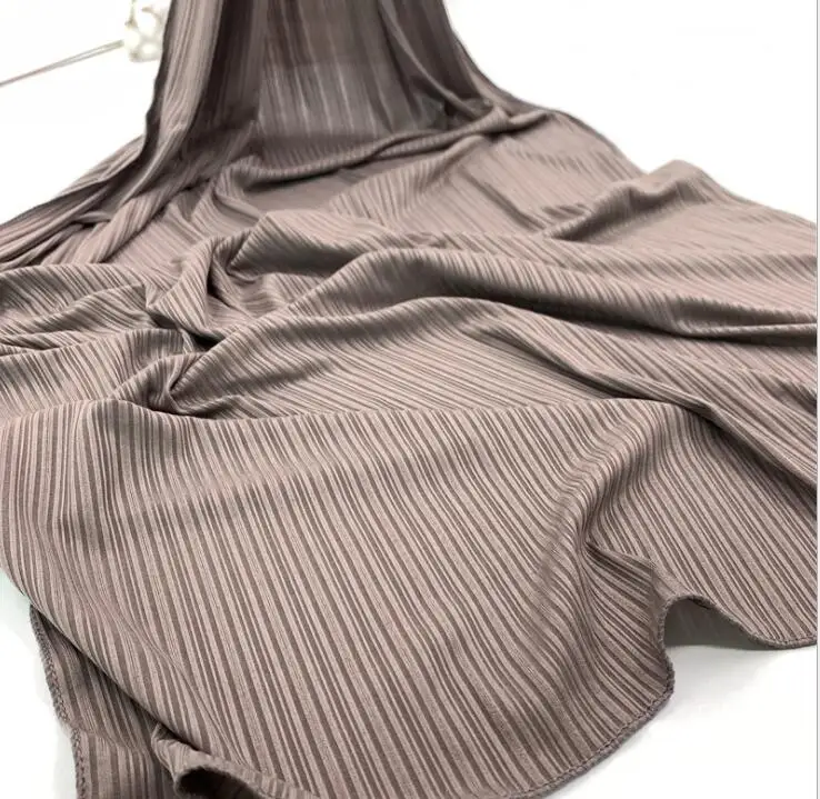 

Новое поступление плиссированный хлопковый платок хиджаб шарф Мусульманский модный головной платок тюрбаны ислам 10 шт./лот