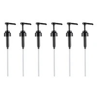 6pcs oil cap pump top dispenser nozzle for oyster sauce ketchup bottle convenient to use and avoid waste black
