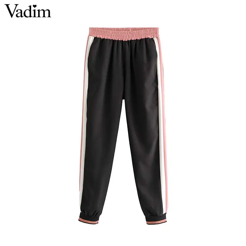 Женское элегантное платье vadim повседневные штаны Лоскутная боковая полоса