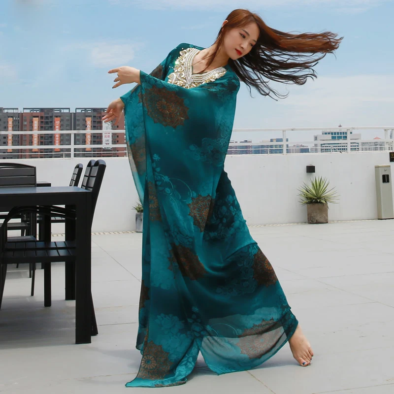 Новинка 2019 Женская Одежда для танцев одежда танца живота расшитое бисером платье