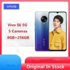 Vivo S6, 5G, мобильный телефон Exynos 980, Android 10,0, 6,44 дюйма, Amoled, 8 ГБ ОЗУ, 256 Гб ПЗУ, 48 МП, сканер отпечатка пальца, разблокировка по лицу