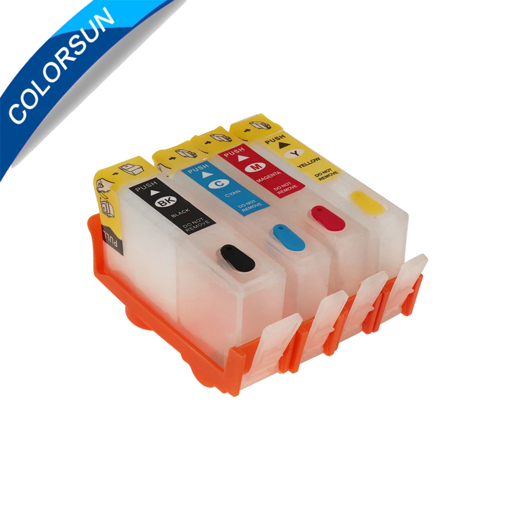 Colorsun 4 шт. многоразовый картридж для чернил HP 903 904 902 OfficeJet 6950 6956 Pro 6960 6970 с чипами