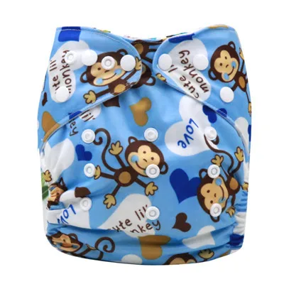 Бренд PORORO, все в одном размере, многоразовые карманные подгузники с застежкой на кнопке, супер мягкая детская Пеленка из моющейся ткани, подгузник - Цвет: a60-1