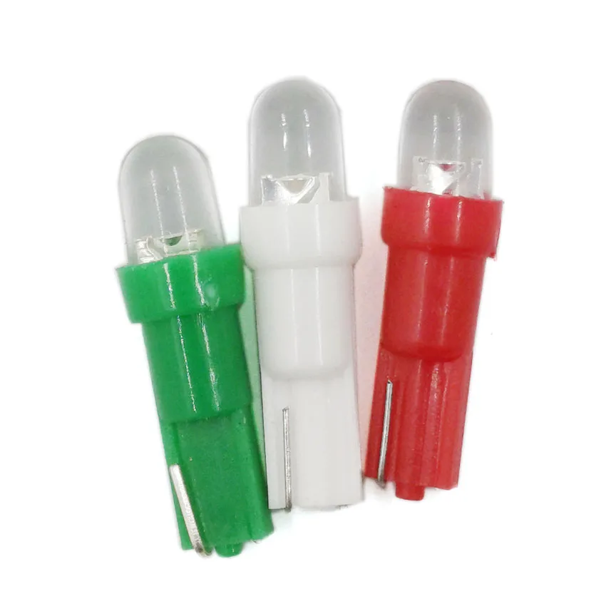 24V 12V T5 Bulb LED Car Truck Instrument Indicator Light  Air Conditioner Indicator LED Small Lamp White Red Green Colors