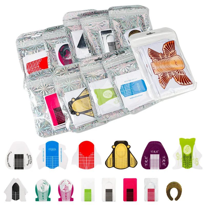 

20 шт., наклейки для наращивания ногтей