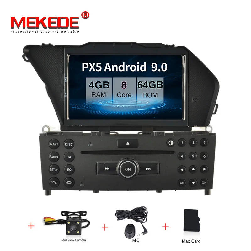 PX5 camera MEKEDE PX5 android 9,0 Автомобильная dvd-навигационная система плеер для BENZ GLK X204 GLK 300 GLK 350 автомобильный радиоприемник Мультимедиа Стерео 8 ядер - Цвет: PX5 camera
