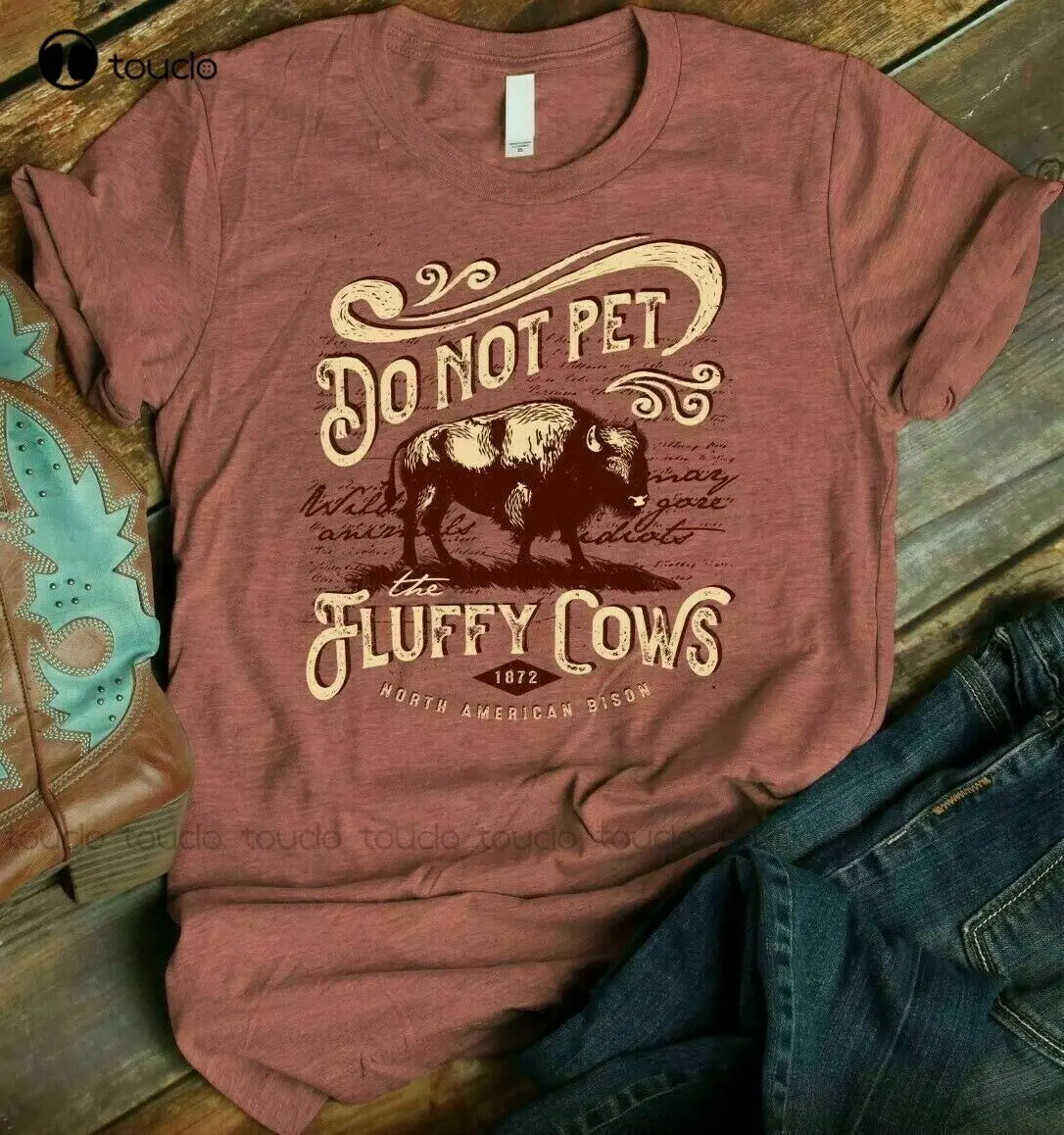 

New Do Not Pet The Fluffy Cows: The American Bison (Triblend Super Soft!) White Collar Shirt Women Cotton Tee S-5Xl