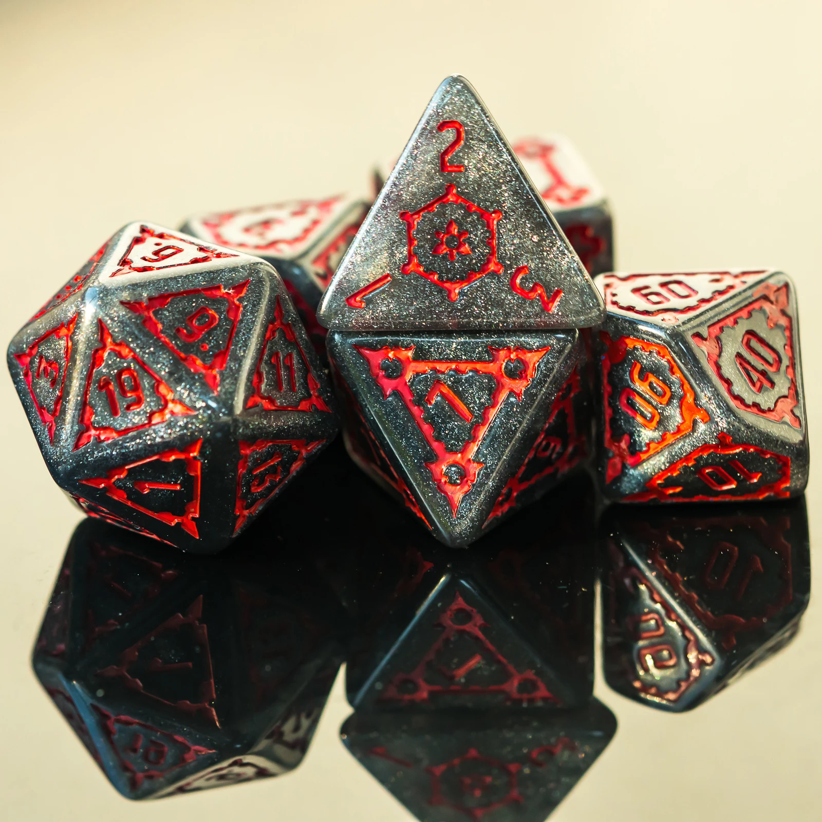 7 шт 25 мм гигантские игральные кости DND набор многогранные с кожаной сумкой D & для