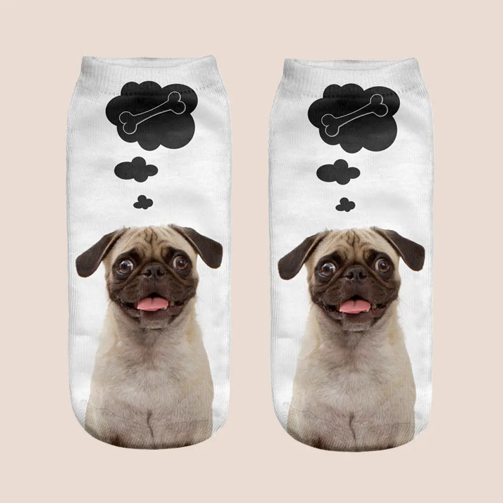 3D Printed Dog Socks Women Unisize Meias Casual Harajuku Funny Socks Skarpetki Unisex Woman Socks Multiple Colorful Socks