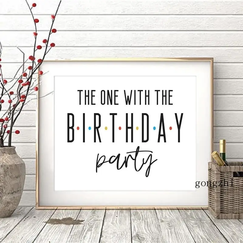 Классический скандинавский постер на день рождения друзей современные фотообои