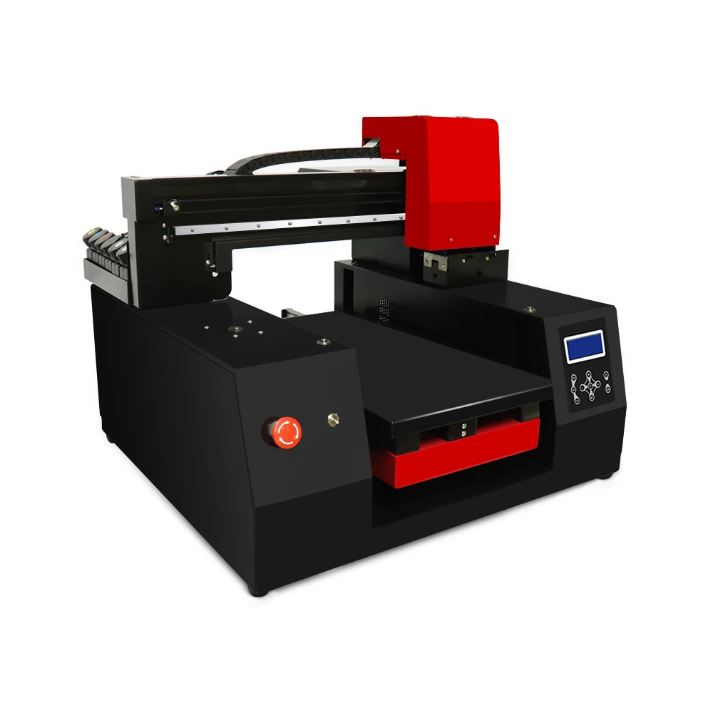 Upgraded 12-color LED UV Printer with Double Printhead A3 Size Inkjet Flatbed UV Printer with Varnish Effect for phone case etc.