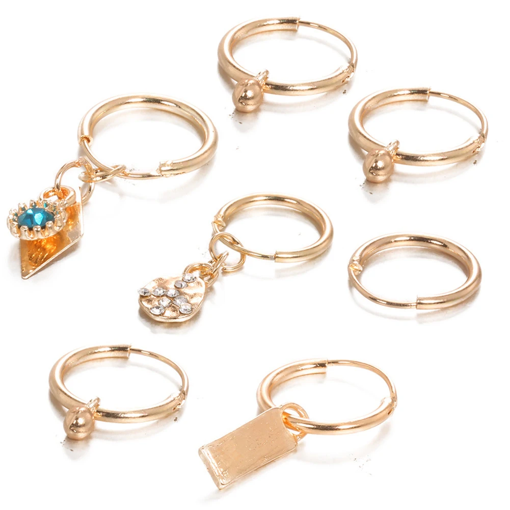 Женские Модные Серьги Подвески Стразы 6 шт. круглые серьги Leaverback ювелирные