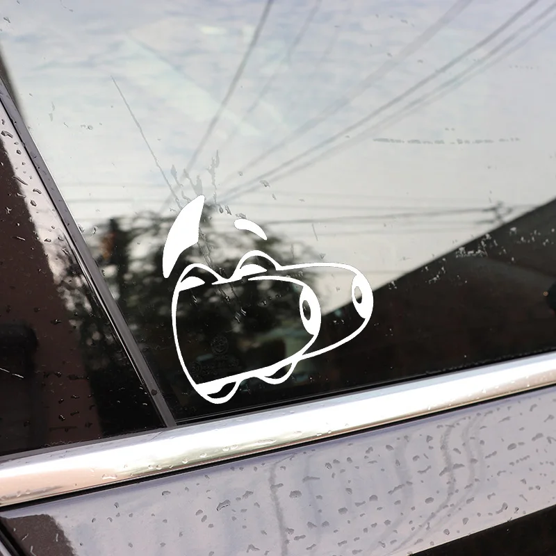 

YJZT 15.5X15.9CM Surprised Eyes Fashion Car Stickers Decals Trunk Bumper Decoraiton C25-1012