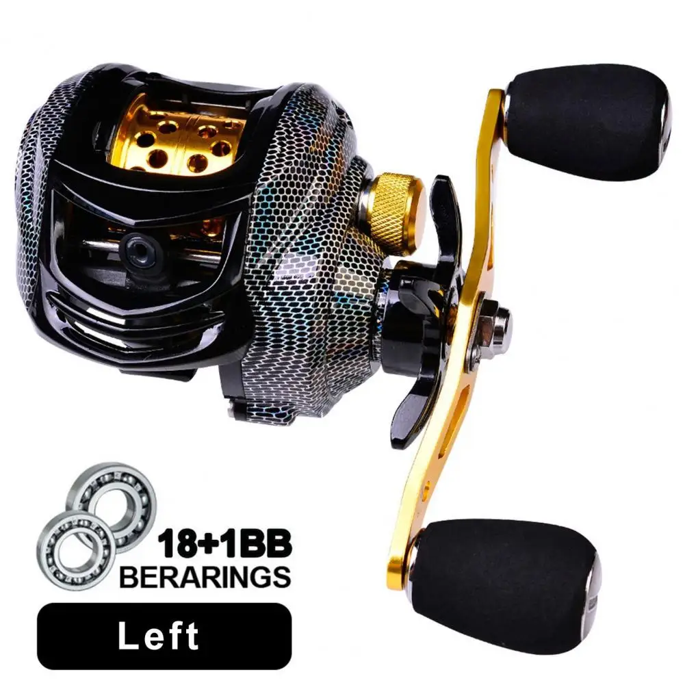 Metal rotating reel in turn line type, maximum drag roll 10kg, Baitcast reel, magnetic brake, strong metal rotating fishing reel