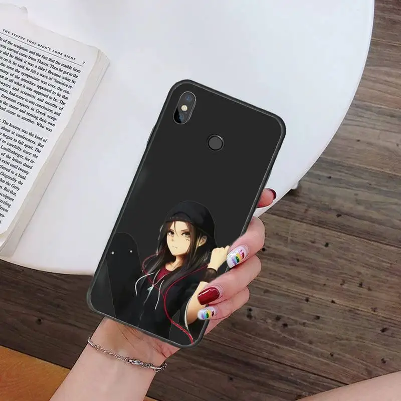 

Skateboard cartoon girl Phone Case For Xiaomi Mi Redmi Note 7 8 9 pro 8T 9T 9S 9A 10 Lite pro