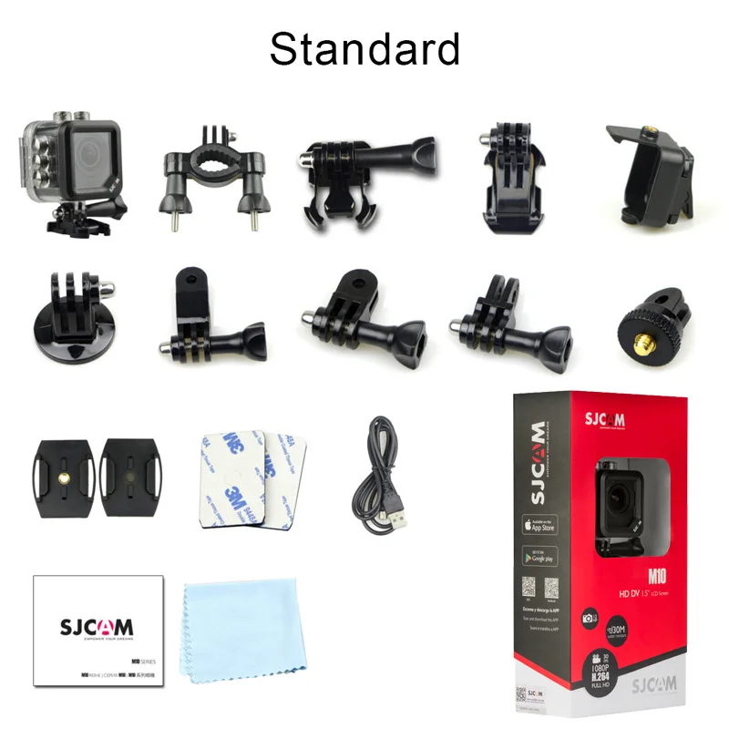 Оригинальная Экшн-камера SJCAM M10/M20 HD 1080P Sports DV 1,5 lcd 12MP видеокамера для дайвинга Водонепроницаемая камера DVR Sports DV