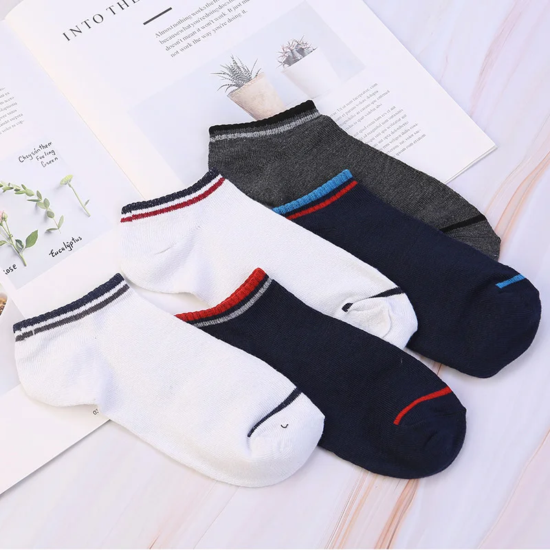 Мужские дышащие спортивные полосатые мужские короткие носки до щиколотки |