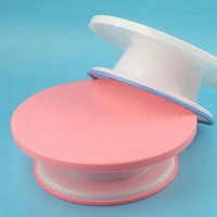 plastic rotating plate cake built in bearing revolving spinning round cake stand cupcake rotary table turntable tools
