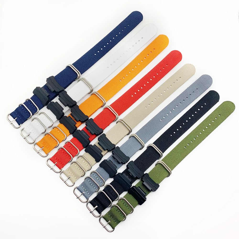 16 миллиметровые Адаптеры + HD конверсионный нейлоновый ремешок Раф NATO для GShock MIL