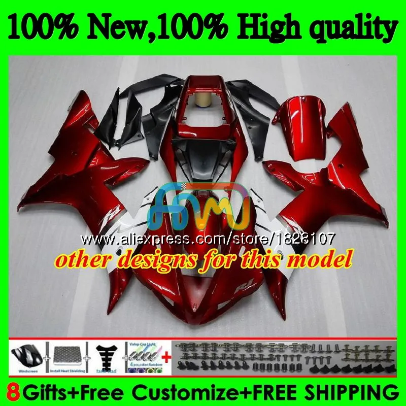 Корпус для YAMAHA YZF R 1 1000 YZF-1000 YZFR1 02 03 Kit 122BS.99 углеродного цвета R1 1000CC YZF1000 YZF-R1 2002 2003