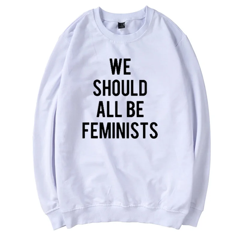 Женская толстовка с длинным рукавом и круглым вырезом Besikom We All Be femininists забавная