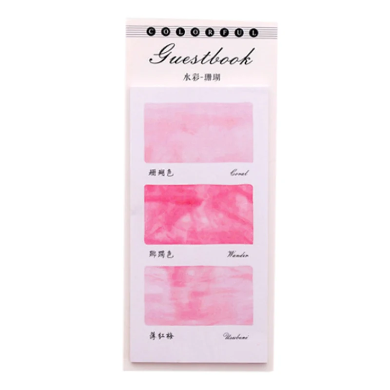 1 шт красочный сон акварель Блокнот Бумага бумаги для заметок на клейкой основе