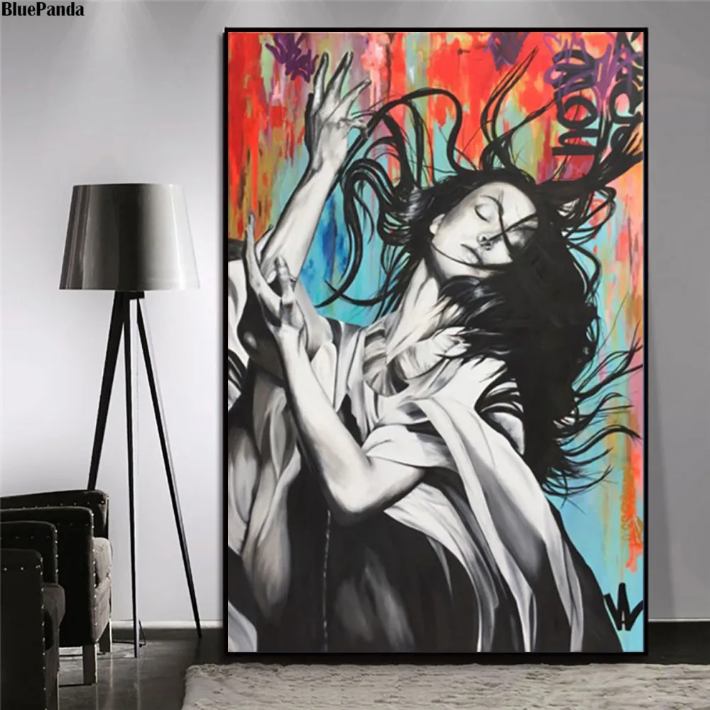 Абстрактная живопись настенный постер с эффектом звука для гостиной и спальни |