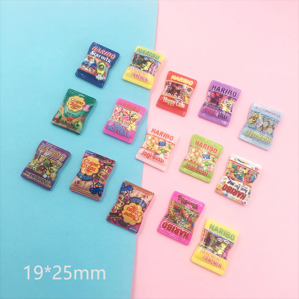 20 шт. мини мультяшные конфеты с плоской задней стороной кабошон имитация