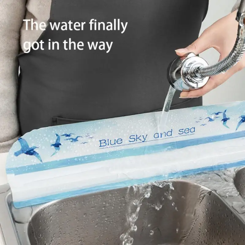 

Kitchen Sink Water Splash Guards Waterproof Screen With Viscose Dish Fruit Vegetable Washing Water Barrier Home Kitchen Gadget