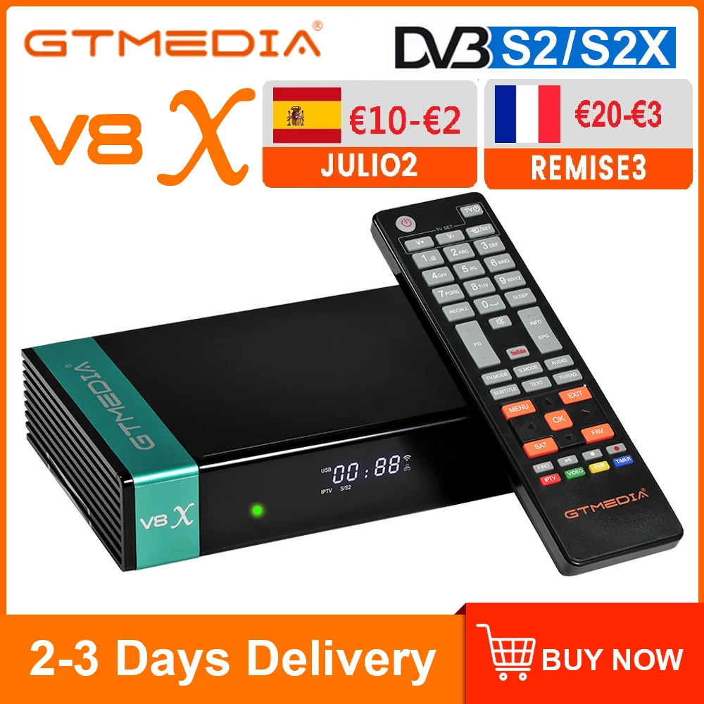 DVB S2 цифра спутниковый телевизионный ресивер GTMEDIA V8X H.265 S2X здания Wi Fi разъем CA Scart