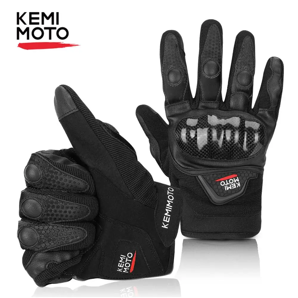Мотоциклетные Перчатки KEMiMOTO с сенсорным экраном кожаные дышащие гоночные
