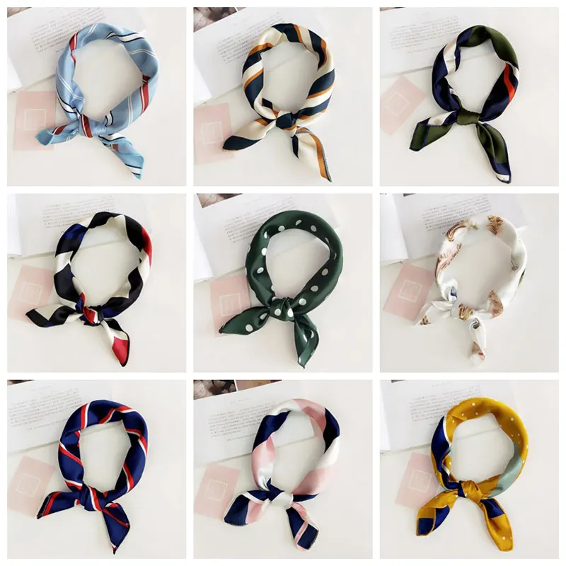 Декоративные модные деловые вечерние женские платок шелковый шарф галстук