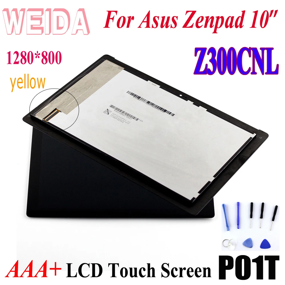 WEIDA For Asus Zenpad 10 Z300 Z300CNL 1280*800  LCD Display Touch Screen Assembly + Frame P01T