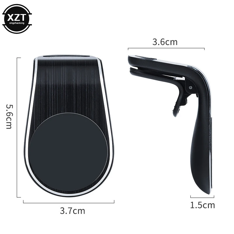 Металлический магнитный автомобильный держатель для телефона мини с креплением