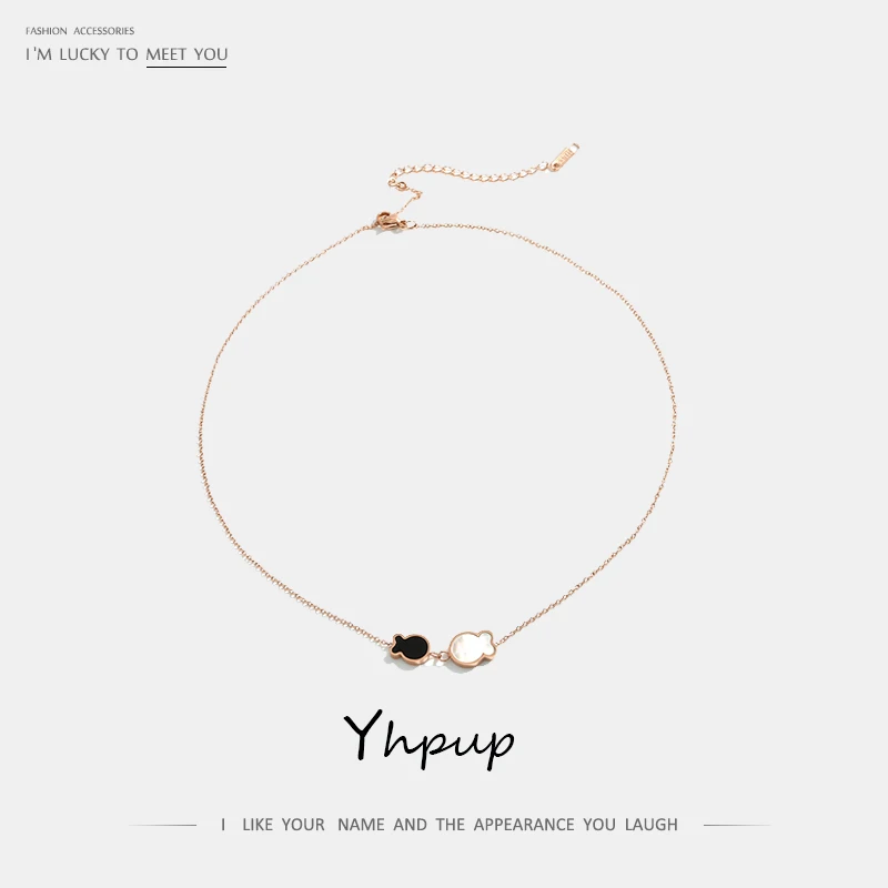 Yhpup новинка милая натуральная оболочка пара любовь удача рыба ожерелье розовое