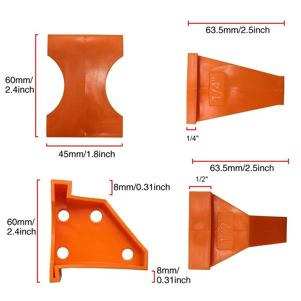 

20PCS Double Head Wood Floor Gasket Reusable Plastic Home Triangle Shape Easy Installation Floor Protectors Set For Vinyl Wood