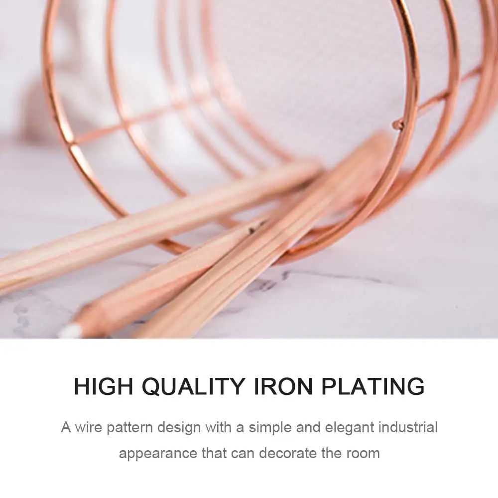 Ажурный держатель для карандашей из розового золота хранение кистей макияжа