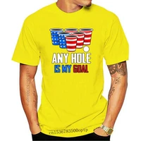 any hole is my goal usa 4th of july beer pong patriotic funny black t shirt custom printed tee shirt