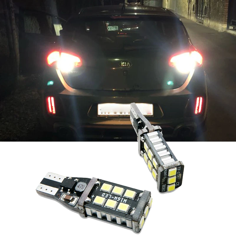 2x T15 Canbus W16W Светодиодная лампа заднего хода для Kia Rio K2 3 5 подлокотник Ceed Sportage Sorento